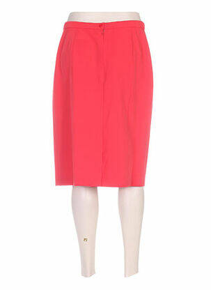 Jupe mi-longue coupe droite rouge PAUPORTÉ femme