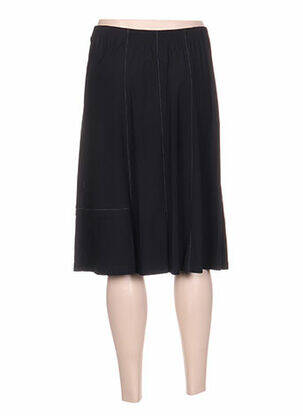 Jupe mi-longue coupe évasée noir PAUPORTÉ femme