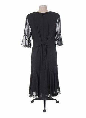 Robe mi-longue manches 3/4 manches 3/4 noir CHRISTIAN MICHEL femme