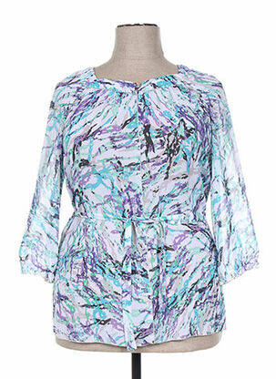 Top imprimé fantaisie manches 3/4 blanc MAYERLINE femme