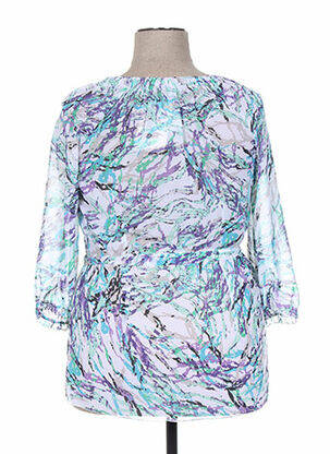 Top imprimé fantaisie manches 3/4 blanc MAYERLINE femme