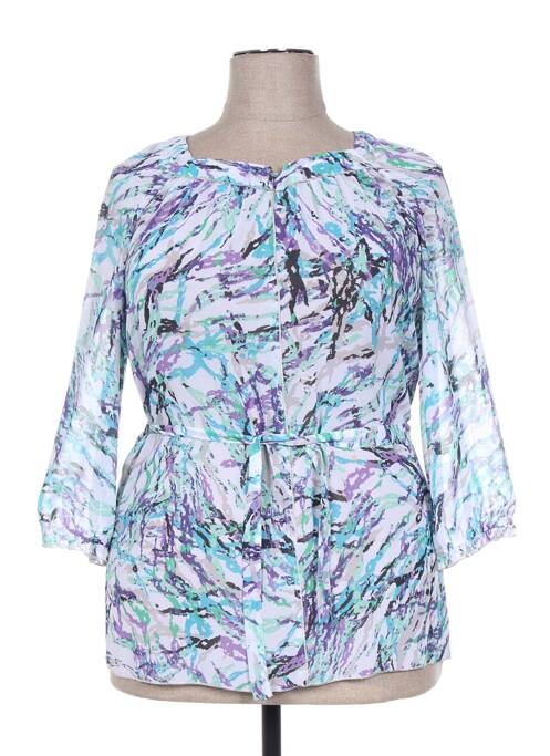 Top imprimé fantaisie manches 3/4 blanc MAYERLINE femme