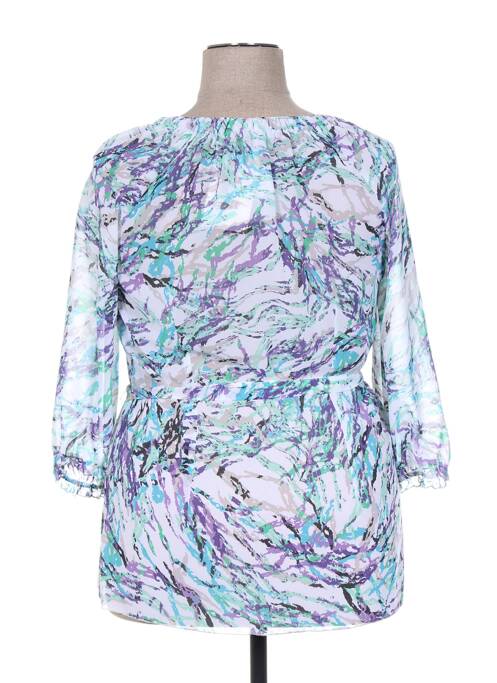 Top imprimé fantaisie manches 3/4 blanc MAYERLINE femme