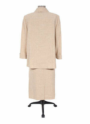 Ensemble jupe fermeture boutonnée sur le devant beige NONET femme