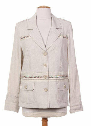 Veste casual epaulette beige PAUPORTÉ femme
