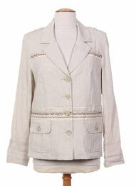 Veste casual epaulette beige PAUPORTÉ femme