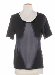 T-shirt coupe cintrée manches courtes noir COLEEN BOW femme