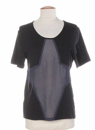 T-shirt coupe cintrée manches courtes noir COLEEN BOW femme