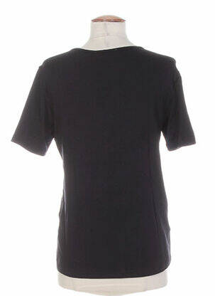 T-shirt coupe cintrée manches courtes noir COLEEN BOW femme