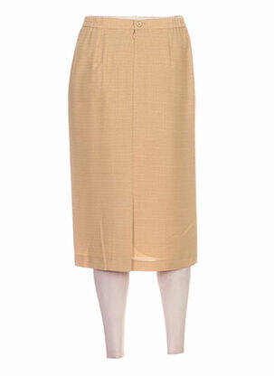 Jupe mi-longue taille élastique jaune FRANCOISE femme