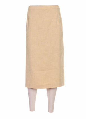 Jupe mi-longue coupe droite jaune COUTUREINE femme
