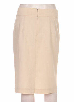 Jupe mi-longue taille haute beige DELMOD femme
