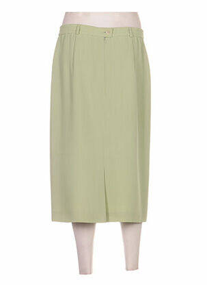 Jupe mi-longue taille haute vert DELMOD femme