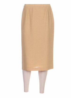 Jupe mi-longue taille haute jaune FRANCOISE F femme