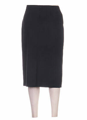 Jupe mi-longue taille haute noir MARCELLE GRIFFON femme