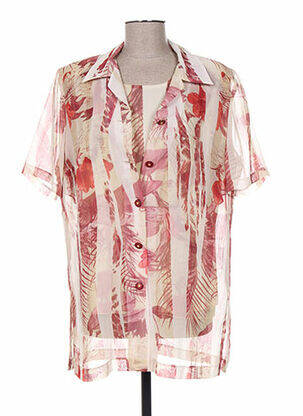 Chemisier manches courtes rouge REGINE femme
