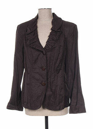Veste casual epaulette marron MAYERLINE femme