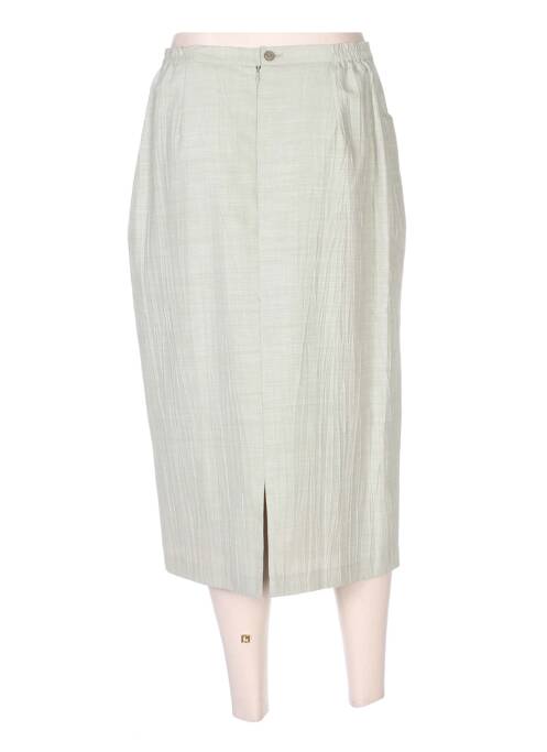 Jupe mi-longue coupe droite vert REGINE femme