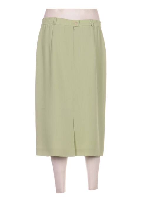 Jupe mi-longue taille haute vert DELMOD femme