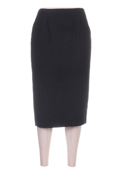 Jupe mi-longue taille haute noir MARCELLE GRIFFON femme