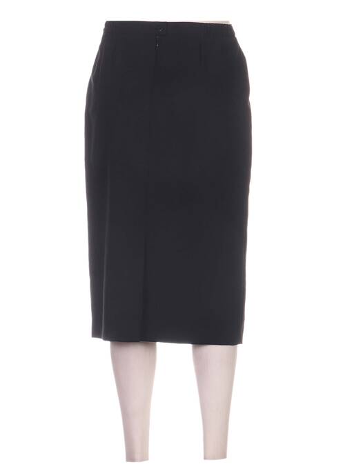 Jupe mi-longue taille haute noir MARCELLE GRIFFON femme