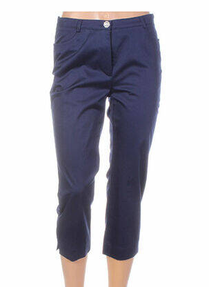 Pantacourt coupe droite taille normale bleu WEINBERG femme