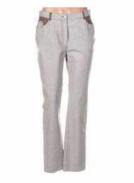 Pantalon coupe droite taille haute beige WEINBERG femme