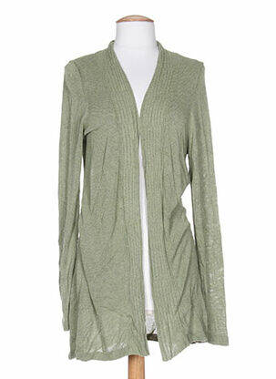 Gilet manches longues coupe cintrée vert WEINBERG femme