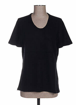 Pull coupe droite manches courtes noir WEINBERG femme