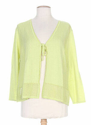 Gilet manches longues manches 3/4 vert PAUPORTÉ femme