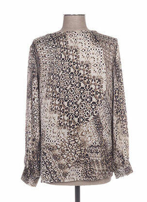 Blouse poignets boutonnés avec fente manches longues marron WEINBERG femme