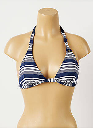 Haut de maillot de bain stretch haut soutien-gorge avec mousse de rembourrage amovible bleu BANANA MOON femme