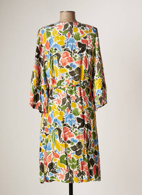 Robe mi-longue jaune SKUNKFUNK femme