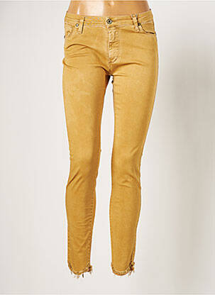 Pantalon 7/8 stretch taille basse beige PLEASE femme
