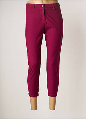 Pantacourt stretch taille normale rose IMPERIAL femme