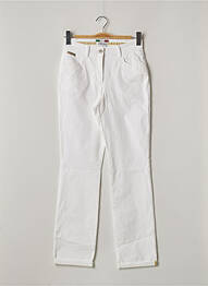 Pantalon droit stretch taille normale blanc RECOVER C.C. femme