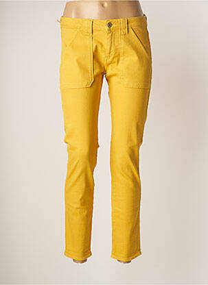 Pantalon droit jaune LE TEMPS DES CERISES pour femme