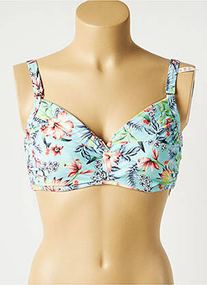 Haut de maillot de bain stretch haut soutien-gorge emboitant bleu ESPRIT femme