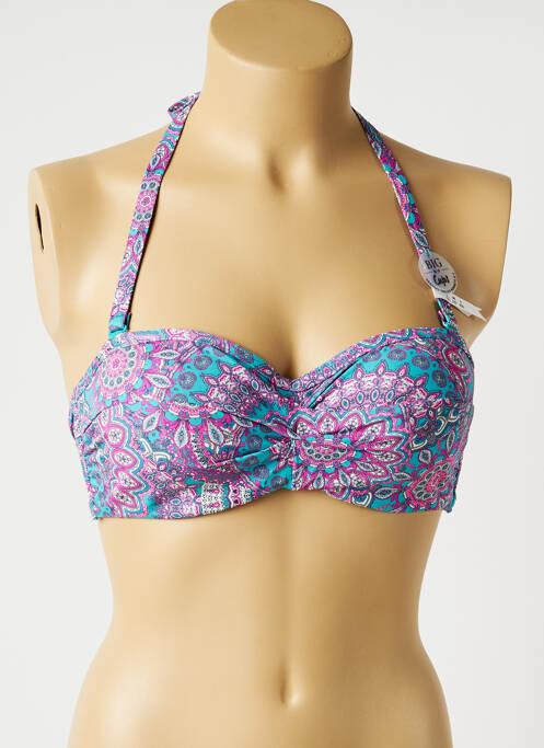 Haut de maillot de bain stretch haut bandeau rose ESPRIT femme