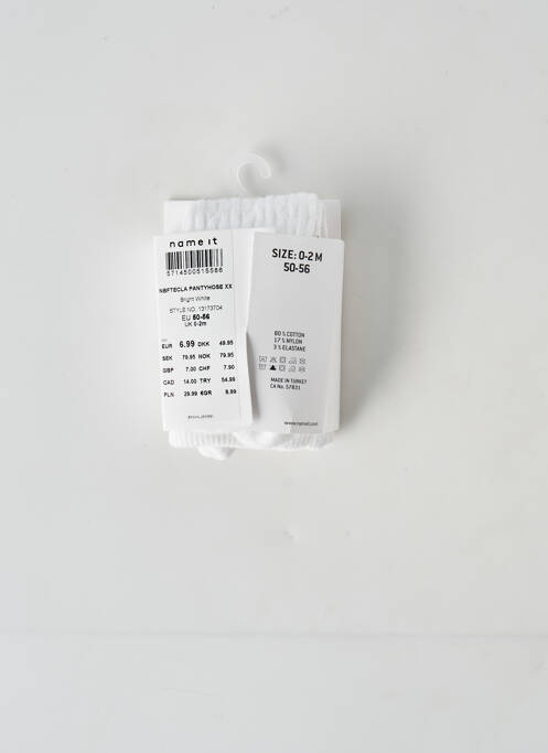 Collants blanc NAME IT pour fille