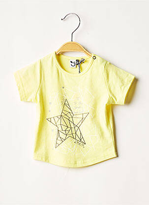 T-shirt stretch manches courtes jaune 3 POMMES fille