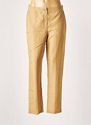 Pantalon droit tissage popeline taille normale beige LIU JO femme