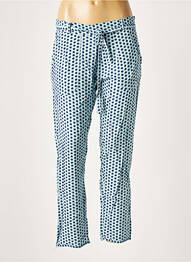 Pantalon droit tissage popeline taille normale bleu DIPLODOCUS femme
