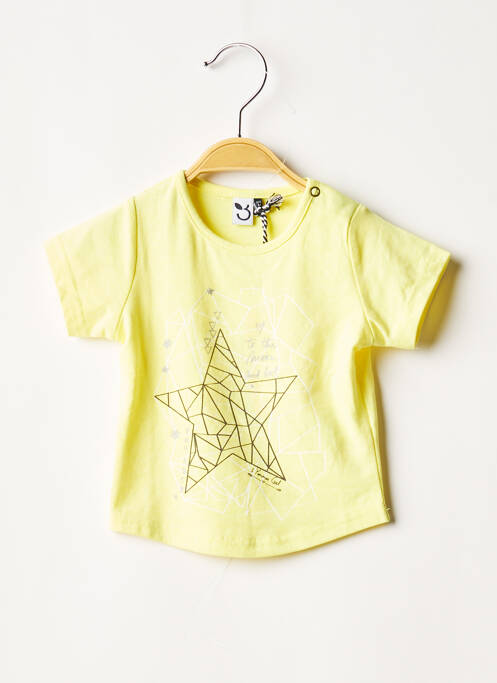 T-shirt stretch manches courtes jaune 3 POMMES fille