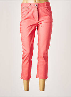 Pantacourt stretch taille normale rose FELINO femme