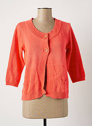 Gilet manches longues col rond rose LUISA FERRI femme