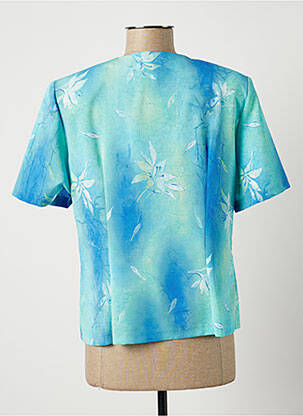 Chemisier coupe cintrée manches courtes bleu JEAN DELFIN femme
