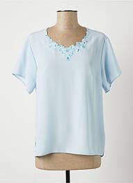 Top manches courtes manches courtes bleu FRANCOISE F femme