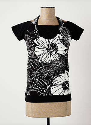 T-shirt stretch manches courtes noir JEAN DELFIN femme