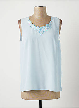 Top sans manche sans manche bleu FRANCOISE F femme